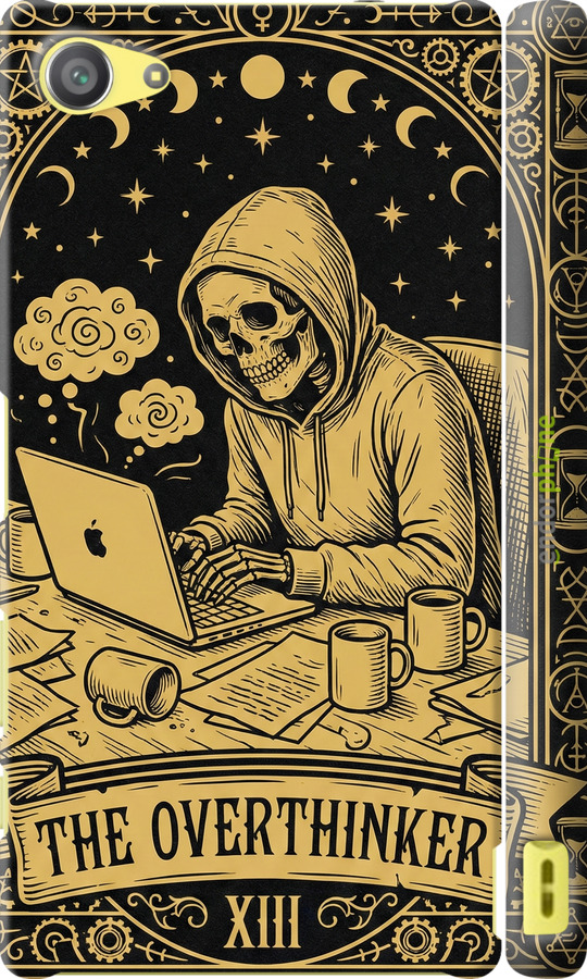 3D пластиковый глянцевый чехол The Overthinker для Sony Xperia Z5 Compact E5823 - 6774c-322 изображение 