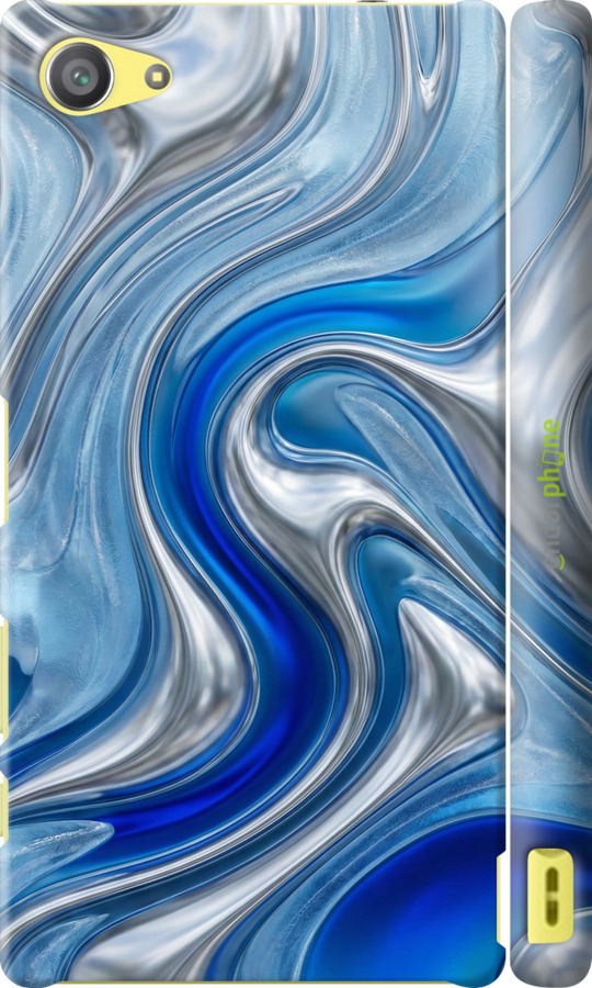 3D пластиковый глянцевый чехол Liquid Chrome для Sony Xperia Z5 Compact E5823 - 6781c-322 изображение 