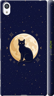 3D пластиковый глянцевый чехол 'Cute Cat Celestial/Witchy' для Sony Xperia Z5 Premium E6883 изображение 3