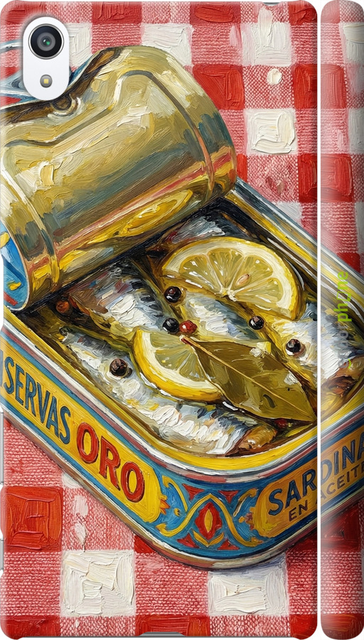 3D пластиковый глянцевый чехол Vintage Sardine Tin Phone для Sony Xperia Z5 Premium E6883 - 6772c-345 изображение 