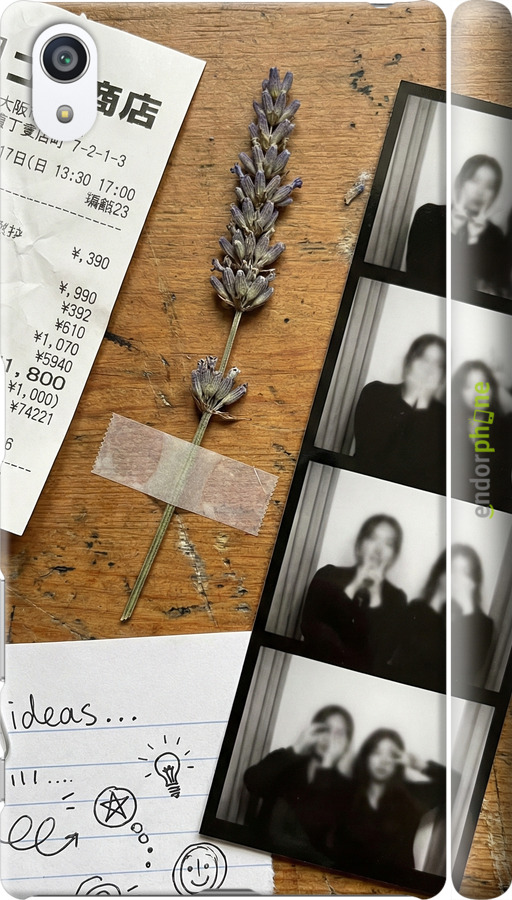 3D пластиковий глянцевий чехол Aesthetic Scrapbook Collage для Sony Xperia Z5 Premium E6883 - 6773c-345 изображение 