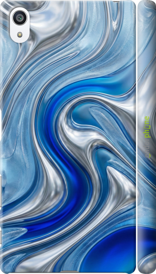 3D пластиковый глянцевый чехол Liquid Chrome для Sony Xperia Z5 Premium E6883 - 6781c-345 изображение 