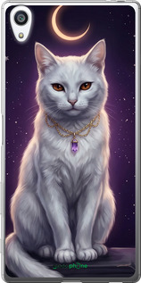 2D пластиковий чехол Mystic White Cat Gothic Dark Purple Gold для Sony Xperia Z5 Premium E6883 - 6805t-345 изображение 