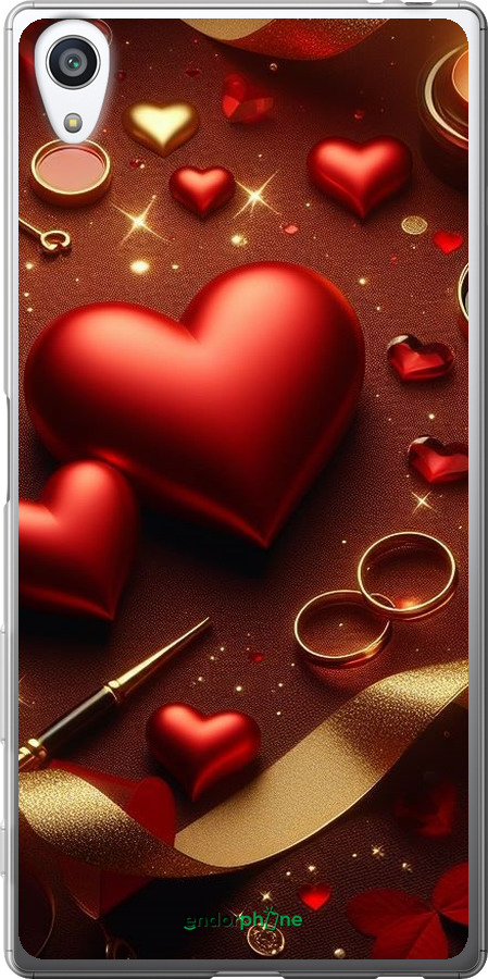 2D пластиковий чехол Сердечки v3 для Sony Xperia Z5 Premium E6883 - 5833t-345 изображение 