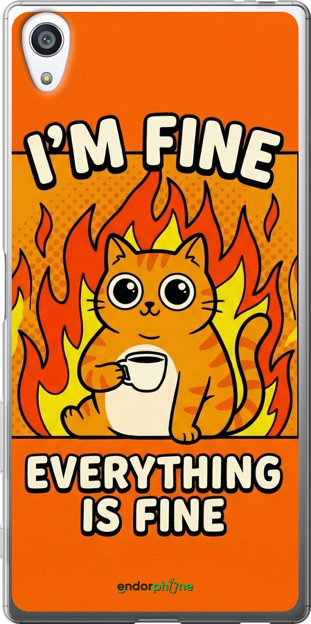 2D пластиковый чехол Funny Cat для Sony Xperia Z5 Premium E6883 - 6786t-345 изображение 