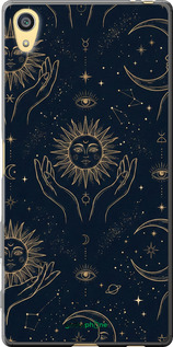 Силіконовий чехол Celestial Harmony: Sun & Moon Gold Mystic Pattern для Sony Xperia Z5 E6633 - 6778u-274 изображение 