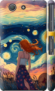 3D пластиковий глянцевий чехол Дівчина Арт для Sony Xperia Z3 Compact D5803 - 6325c-277 изображение 
