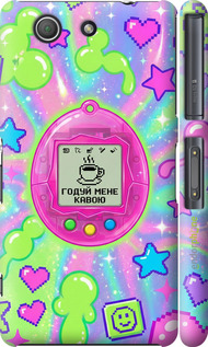 3D пластиковый глянцевый чехол Y2K Aesthetic Retro Pet: Годуй мене кавою для Sony Xperia Z3 Compact D5803 - 6784c-277 изображение 