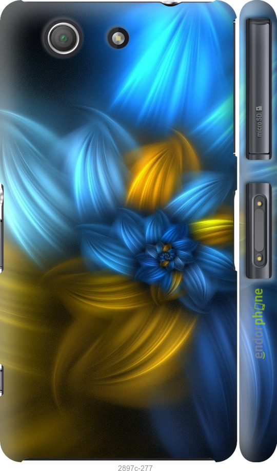 

3D пластиковий матовий чохол "Візерунок 46" для Sony Xperia Z3 Compact D5803, Синій