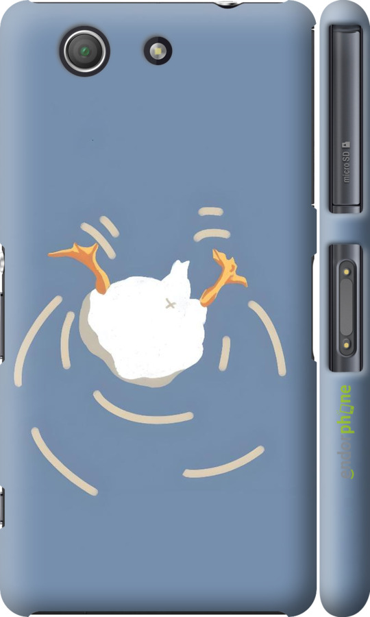 3D пластиковий глянцевий чехол Гусь ныряет для Sony Xperia Z3 Compact D5803 - 6275c-277 изображение 