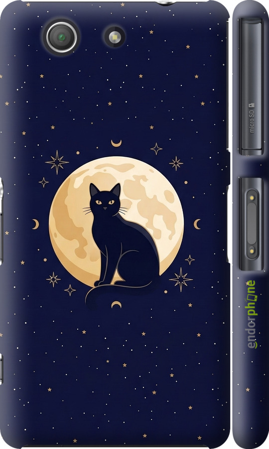 3D пластиковый глянцевый чехол Cute Cat Celestial/Witchy для Sony Xperia Z3 Compact D5803 - 6787c-277 изображение 