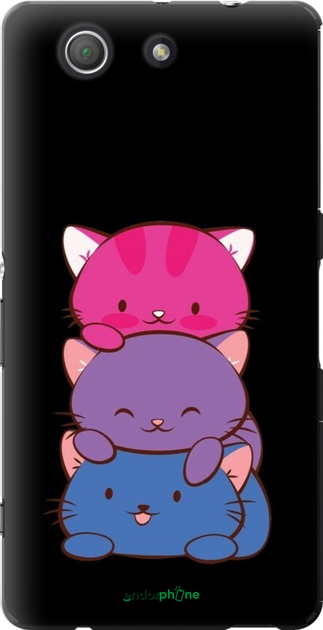 Силиконовый чехол Милые кошки для Sony Xperia Z3 Compact D5803 - 6518u-277 изображение 