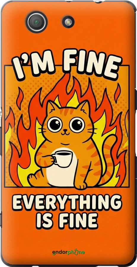 Силиконовый чехол Funny Cat для Sony Xperia Z3 Compact D5803 - 6786u-277 изображение 