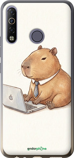 Силиконовый чехол Funny Capybara CEO Working для Tecno Camon 12 Air CC6 - 6777u-2389 изображение 