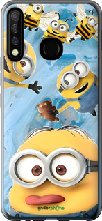 Силиконовый чехол Миньоны для Tecno Camon 12 CC7 - 6386u-2432 изображение 