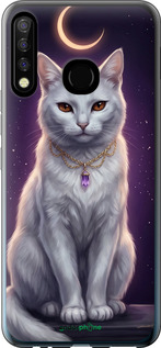 Силіконовий чехол Mystic White Cat Gothic Dark Purple Gold для Tecno Camon 12 CC7 - 6805u-2432 изображение 