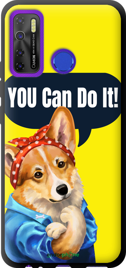 TPU чехол чехол с корги You Can Do It для Tecno Camon 15 - 6184b-2405 изображение 