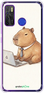 Силикон с усиленными углами чехол Funny Capybara CEO Working для Tecno Spark 5 Pro KD7 - 6777sp-2445 изображение 