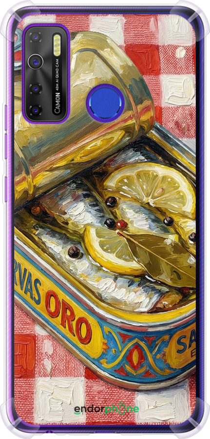 Силикон с усиленными углами чехол Vintage Sardine Tin Phone для Tecno Spark 5 Pro KD7 - 6772sp-2445 изображение 