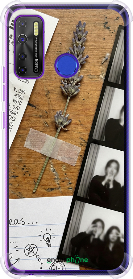 Силикон с усиленными углами чехол Aesthetic Scrapbook Collage для Tecno Spark 5 Pro KD7 - 6773sp-2445 изображение 