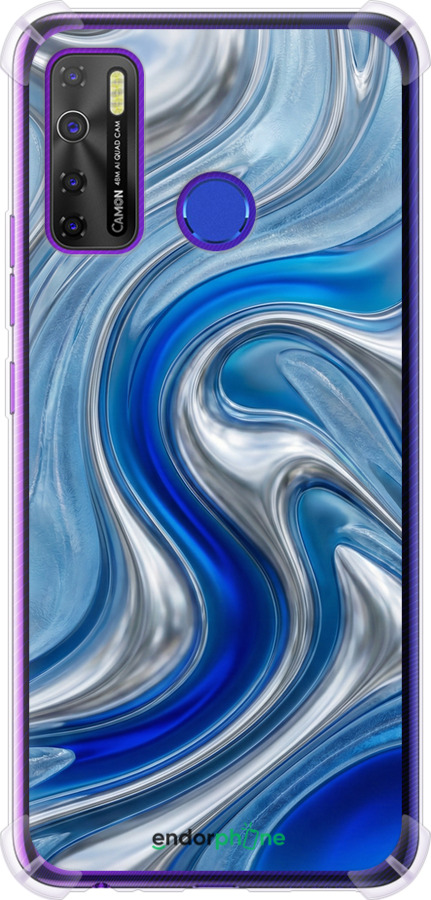 Силикон с усиленными углами чехол Liquid Chrome для Tecno Camon 15 - 6781sp-2405 изображение 