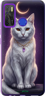 Силиконовый чехол Mystic White Cat Gothic Dark Purple Gold для Tecno Spark 5 Pro KD7 - 6805u-2445 изображение 