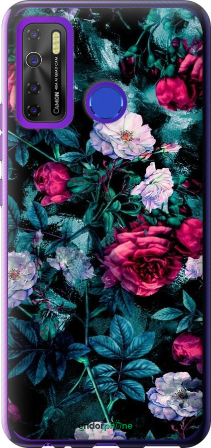 Силиконовый чехол Сад и розы для Tecno Spark 5 Pro KD7 - 6483u-2445 изображение 
