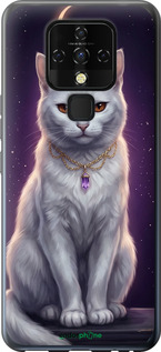 Силиконовый чехол Mystic White Cat Gothic Dark Purple Gold для Tecno Camon 16 SE CE7j - 6805u-2398 изображение 