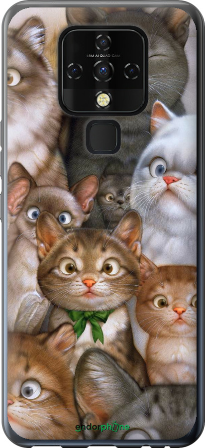 

Силіконовий чохол "Коти" для Tecno Camon 16 SE CE7j