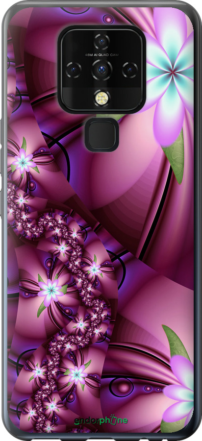 

Силіконовий чохол "Квіткова мозаїка" для Tecno Camon 16 SE CE7j, Рожевий