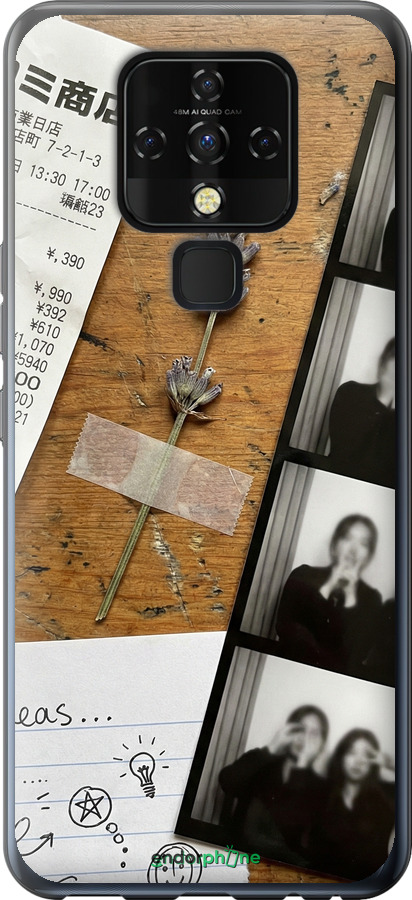Силиконовый чехол Aesthetic Scrapbook Collage для Tecno Camon 16 SE CE7j - 6773u-2398 изображение 