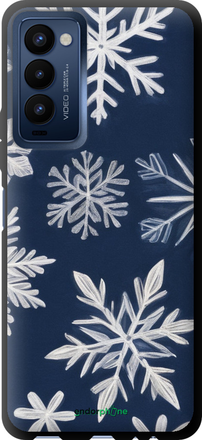 TPU чехол Снежинки для Tecno Camon 18 CH6n - 5821b-2524 изображение 