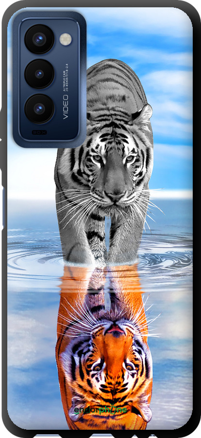 TPU чехол Тигр для Tecno Camon 18p CH7n - 6016b-2525 изображение 