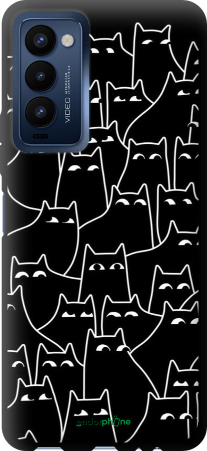 TPU чехол С изображением кошек для Tecno Camon 18p CH7n - 6470b-2525 изображение 