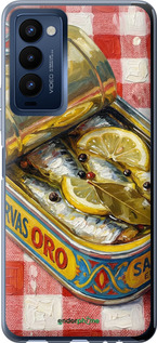 Силиконовый чехол Vintage Sardine Tin Phone для Tecno Camon 18 CH6n - 6772u-2524 изображение 
