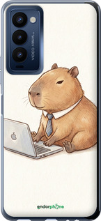 Силиконовый чехол Funny Capybara CEO Working для Tecno Camon 18 CH6n - 6777u-2524 изображение 