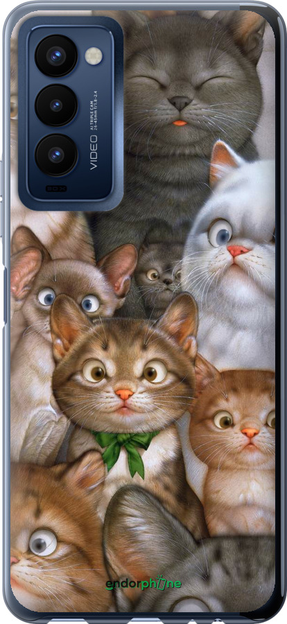 

Силіконовий чохол "Коти" для Tecno Camon 18 CH6n