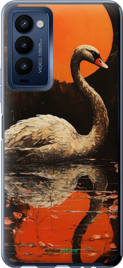 Силіконовий чехол Лебідь для Tecno Camon 18 CH6n - 5964u-2524 изображение 