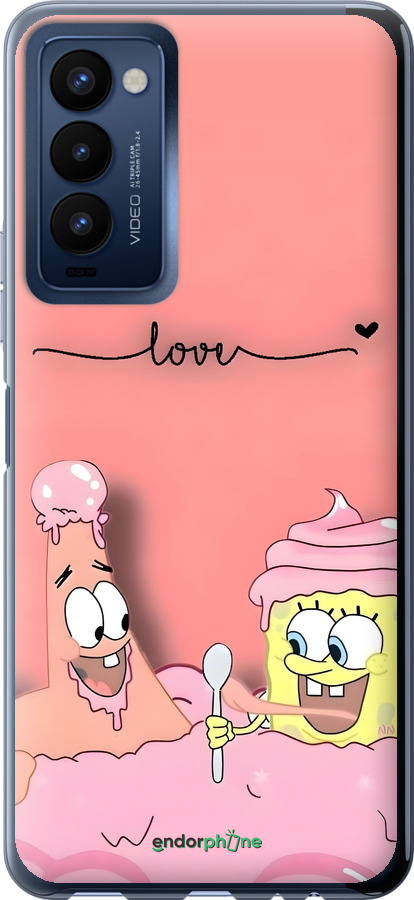Силіконовий чехол Спанч Боб для Tecno Camon 18 CH6n - 6282u-2524 изображение 