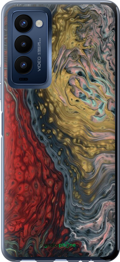 Силиконовый чехол С изображением абстрактной живописи для Tecno Camon 18p CH7n - 6530u-2525 изображение 