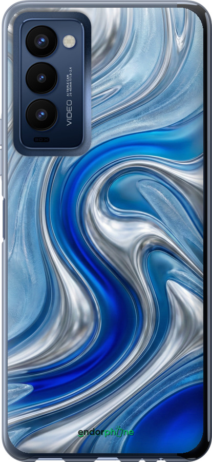 Силиконовый чехол Liquid Chrome для Tecno Camon 18p CH7n - 6781u-2525 изображение 