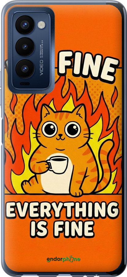 Силиконовый чехол Funny Cat для Tecno Camon 18p CH7n - 6786u-2525 изображение 