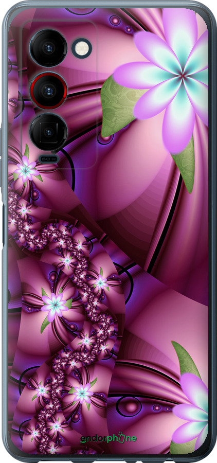

Силіконовий чохол "Квіткова мозаїка" для Tecno Camon 18 Premier, Рожевий
