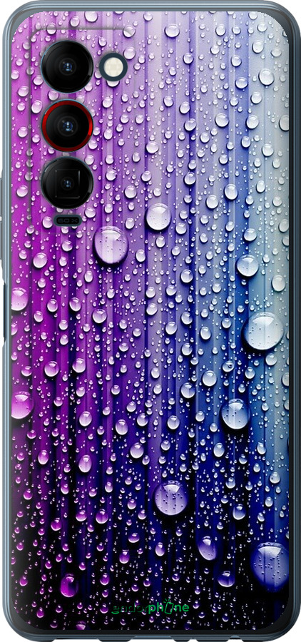 

Силіконовий чохол "Краплини води" для Tecno Camon 18 Premier, Синій