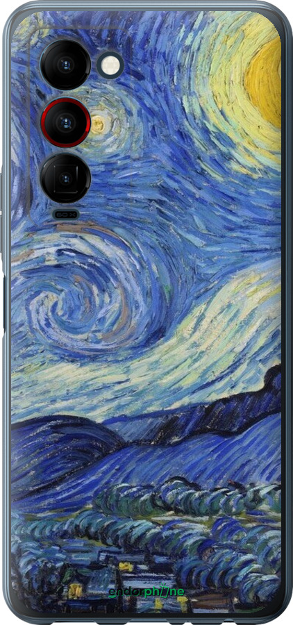 Силиконовый чехол «Звездная ночь» Винсента Ван Гога для Tecno Camon 18 Premier - 6433u-2652 изображение 