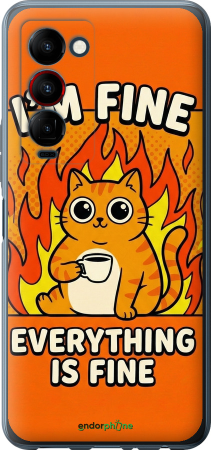 Силиконовый чехол Funny Cat для Tecno Camon 18 Premier - 6786u-2652 изображение 