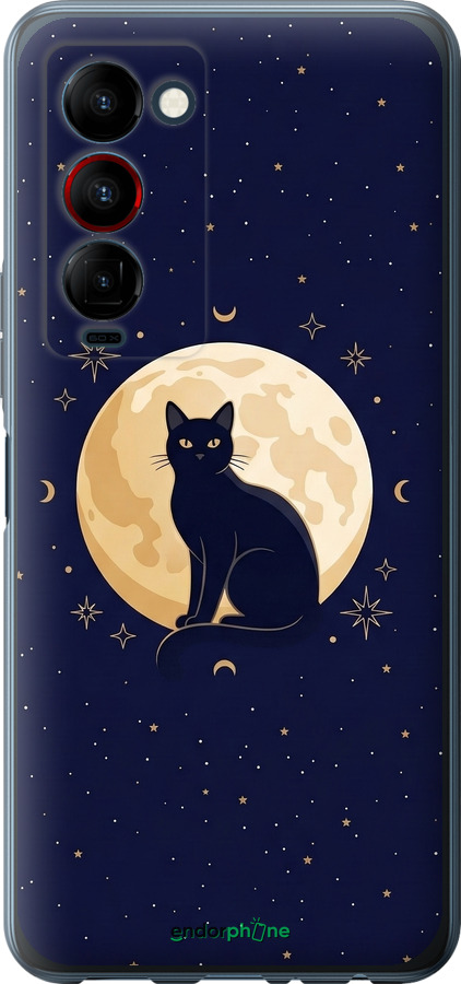 Силиконовый чехол Cute Cat Celestial/Witchy для Tecno Camon 18 Premier - 6787u-2652 изображение 