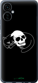 Силиконовый чехол С изображением кота и черепа для Tecno Camon 19 Neo CH6i - 6491u-2753 изображение 
