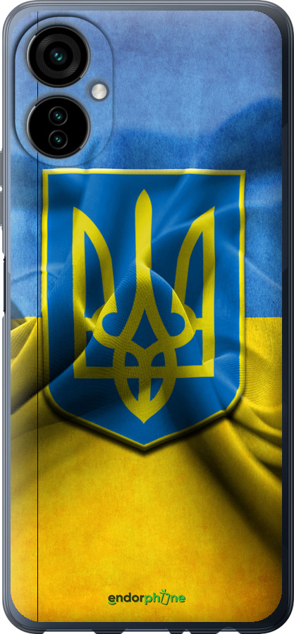 

Силіконовий чохол "Прапор та герб України" для Tecno Camon 19 Neo CH6i, Блакитний