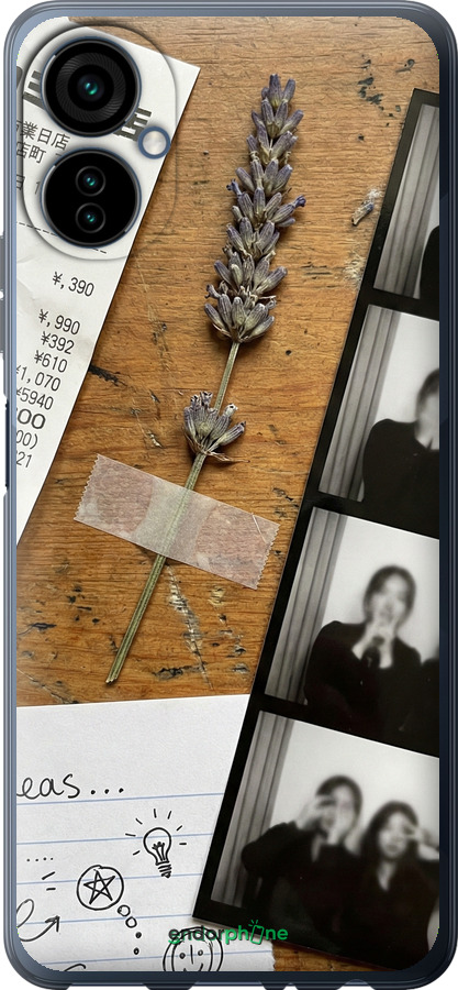 Силиконовый чехол Aesthetic Scrapbook Collage для Tecno Camon 19 Neo CH6i - 6773u-2753 изображение 